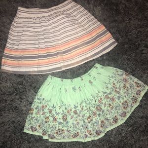Girls Size XS 4/5 100% cotton flare skirts